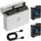 anegine Osmo Action 5 Pro 4 3 Replacement Batteries 2100mAh with Dual Charging Hub for DJI Osmo Action 5 Pro, Action 4, DJI Osmo Action 3 Extended Battery Life (2 Pack)