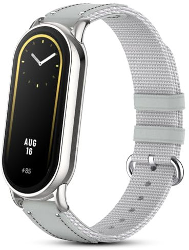 Xisair Nylon-Armband Kompatibel mit Xiaomi Smart Band 10/9 / 8 Leichtes, Atmungsaktives und Minimalistisches Geflochtenes Armband für Miband 8/9/10 Armbänder