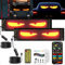 ZIMAOER Ojos LED para Camiones, Luz de Ojos de Diablo para Coches, Pantalla LED Flexible Grande Programable para Coches, Camiones, Tiendas, Diseño Dinámico DIY (2uds 7x17.3cm)