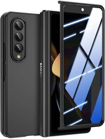 Doeshine Hülle für Samsung Galaxy Z Fold 4 Hülle Ultra Slim [Eingebauter Bildschirm-Privacy Schutz] [Anti-Peeping] Dünne Slim Fit Ganzkörper-Telefonhülle Harte PC-Hülle für Samsung Z Fold 4 (Schwarz)