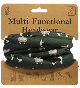 Bartleby Multi-Functional Fleece-Lined Snood One Size Adjustable Toggle 8 Ways to Wear Warm Breathable Neck Warmer for Outdoor Work, Sports & Walking Animal & Print Designs