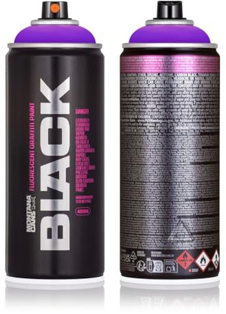 Bomboletta spray Montana BLACK 400 ml – Graffiti Paint – colori opachi – affidabile – ad alta pressione – (IN4500 – Infra Violet)