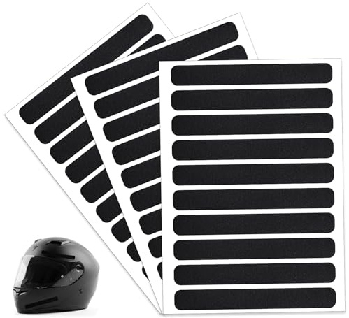 Cobee 30 STK Schwarze Reflektierende Aufkleber, Reflektoren Aufkleber | Motorradhelm Reflective Stickers Nacht Sichtbarkeit Reflective Stickers Strips Tape für Motorradhelm