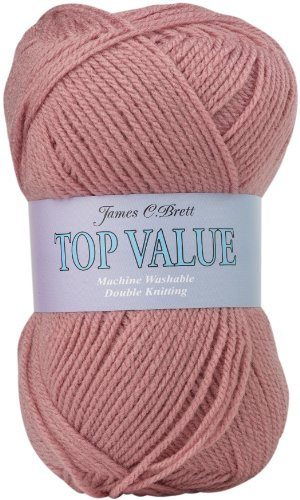 James Brett Top Value DK Double Knitting Wool 100% Acrylic Yarn 1 x 100g Ball (Rose Pink - 8422)