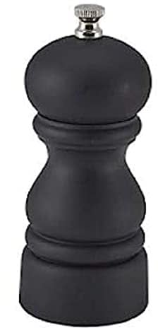 Genware SPMBLK12 Salt Or Pepper Grinder, 12.7 cm, Matte Black