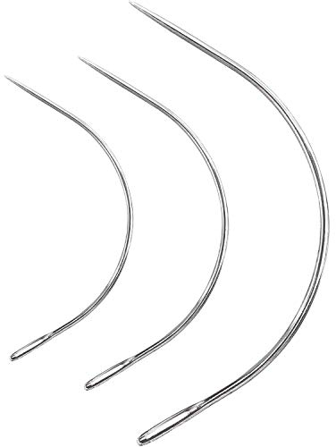 Bir Kraft 3 x Curved Needle Set 2 3 4 curved sewing needle repair kit *upholstery* sewing - Assorted Curved Sewing Needle