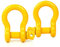 FreeTec 2Stk. Arco Acciaio Grillo 4,75t Tragfaehigkeit Perfetto Fissare Abschlepp Hebegurte Fesseln D Ring Zur Bergung Abschleppen Albero Stumpf Distanza Di (Yellow)