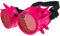 MFAZ Morefaz Ltd Welding Cyber Goggles Schutzbrille Schweißen Sonnenbrille Steampunk Goth Round Cosplay Brille Party Fancy Dress (Pink Spikes-Grid)