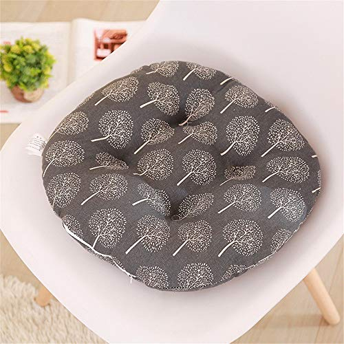 Morbuy Weiche Runde Stuhlkissen, Komfortable Bodenkissen Sofakissen Sitzkissen Füllen Dicke Futon Volltonfarbe Tatami Kissen Stuhl Decor Haus Auto Büro Bürostuhl. (35 * 35 cm,Grau)