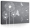 Forwall - Leinwand Bilder - Pusteblume Blumen Natur grau Pusteblumen - 100x75 cm Leinwandbilder - Bild auf leinwand - Wandbild XXL groß Wandbilder für Wohnzimmer Schlafzimmer Wohnzimmerbilder Modern
