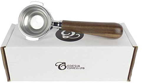 Ersatz-Siebträger für ECM Espressomaschinen - Walnuss-Griff, 1 Auslauf - 7 g Sieb - 1 Tasse