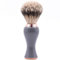 Parker Safety Razor Silvertip Badger Rasierpinsel mit Ständer – Extra dichte und extra weiche Borsten – Deluxe grauer und roségoldener Griff – Rasierpinsel für Herren und Damen