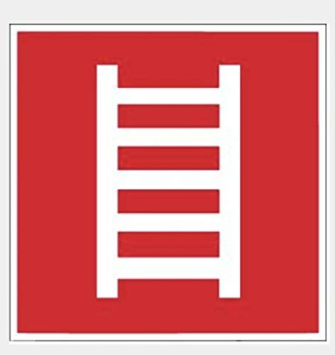 Feuerleiter Rettungsleiter Symbol Schild Brandschutzzeichen 15x15 Folie DIN BGV von MBS-FIRE