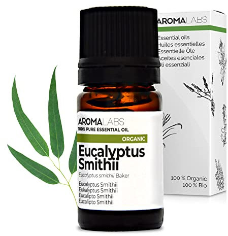 Aroma Labs - Eucalipto Smithii - Aceite Esencial Orgánico - Quimiotipado y Certificado AB - 5 mL