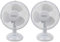 Beldray COMBO-5338 Oscillating 9 inch Desk Fan, Adjustable Head, 2 Speed Settings, 3 Fan Blades, Plastic, 25 W, White, Set of 2