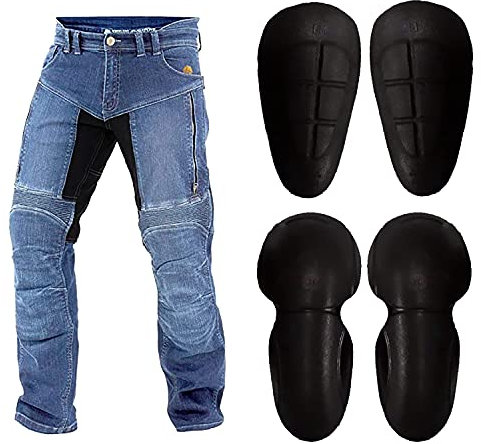 WinNet Jeans da Moto con Inserti in Kevlar Anti Abrasione da Uomo
