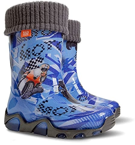 Demar LUX Gummistiefel Regenstiefel Kinderstiefel gefüttert mit Innensocken Mädchen Jungen