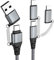 Multi USB Kabel, USB C auf USB C Kabel Nylon Mehrfach Universal ladekabel USB A/USB C auf Lightning/Mikro USB/Typ C 60W PD 3.0 3A Schnellladekabel für iPhone Laptop Tablet Samsung Galaxy Huawei