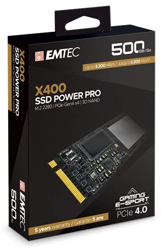 Disque SSD X300 M.2 500Go PCI Express 3.0 3D NAND NVMe - Gamme Power Pro EMTEC