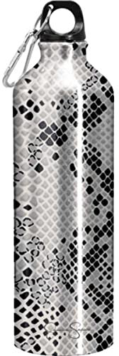 Jessica Simpson 24oz Cold and Hot Aluminum Water Bottle, Snake Print
