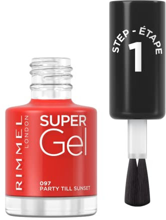 Rimmel London Super Gel Nail Polish, 97 Party Till Sunset, 12ml