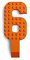 Made Happy Number Cake Topper | Birthday Cake Toppers & Happy Birthday Decorations | Cake Toppers For Boys & Birthday Cake Decorations | Happy Birthday Cupcake Toppers & Cake Decorations | Orange 6