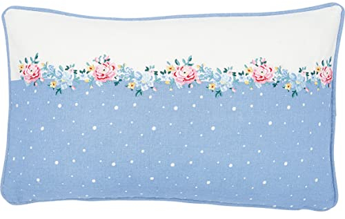 Greengate COTCUS35LRA2802 Laura Kissenhülle Dusty Blue 30 x 50 cm (1 Stück)
