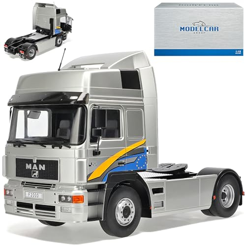 alles-meine.de GmbH Man F2000 Silber LKW Truck 1994-2000 1/18 Model Car Group Modell Auto mit individiuellem Wunschkennzeichen