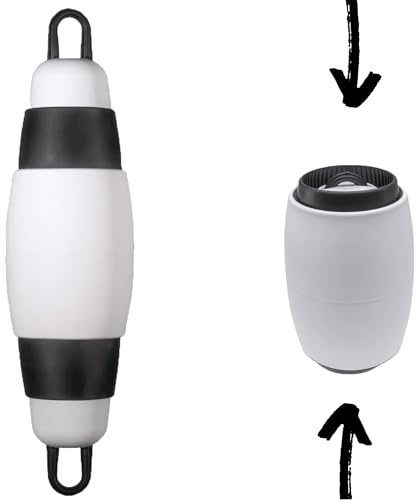 Pop Fender teleskopierbar Bootszubehör I Platzsparend I für Segel I Motor I Sport I Boote I Yacht I Hausboot I Schiff (Zebra Weiß)