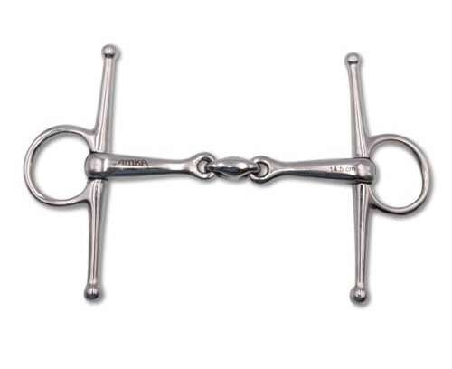 AMKA Knebeltrense Schenkeltrense doppelt gebrochen massiv Edelstahl Stärke 16 mm Ringe 45 mm