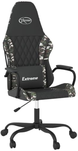 vidaXL Gaming-Stuhl Schwarz und Tarnfarben Kunstleder