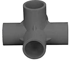 Raccordo for tubi a gomito Raccordo for tubi in PVC resistente alle crepe Collegamento sicuro 25mm/1in 90° Ampia applicazione 5 vie for sedia (Size : Black)