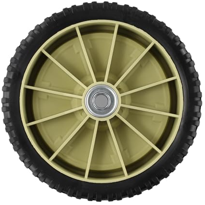 YUANGANG Universal-Rad für Handschieber Rasenmäher, Gummi, Rasenmäher-Rad, 19,5 cm, Schwarz