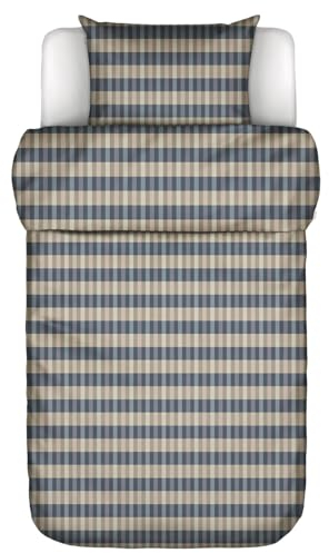 Marc O'Polo Bettwäsche Hillan Forest Green Flanell Karo Muster Kariert Grün Blau Winter Flanell, Größe:Zusatzkissenbezug 40x80 cm