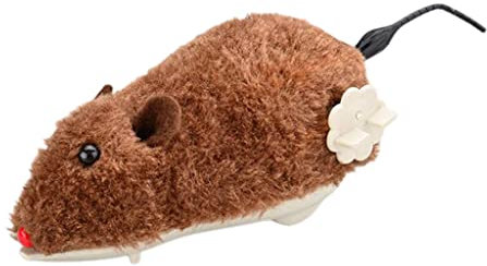 JSGHGDF Simulation Wind Up Plush Mouse Mini Jumping Rat Plush Mice Realistic Looking Pet with Twirling Tail Spring Wind Up Mouse Dog Toy Cat Toy Interactive Present