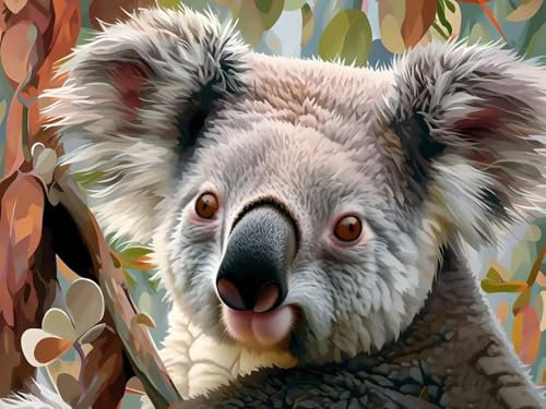 Malen Nach Zahlen Erwachsene KoalaCity in Italy 100x130cm DIY Handgemalt Ölgemälde Kit für Anfänger und Erwachsene, inklusive Knitterfreie Leinwand, Pinsel und Acrylfarben-Haus Dekor (Rahmenlos) H-628