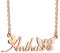 Kiddo Sky Collier avec Nom Personnalisé pour Femme Papillon Délicat Pendentif en Forme de Cœur en Acier Inoxydable Bijoux Cadeaux pour Femme Colliers Personnalisés pour Anniversaire Noël - Or rose