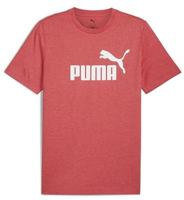 Puma Unisex ESS No. 1 Logo Heather Tee T-Shirts, Dark Gray Heather,