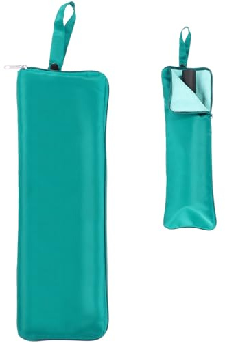 sourcing map Wet Umbrellas Bag, 11 x 5 Inch Waterproof Oxford Cloth Reversible Umbrellas Sleeve Cover Portable Waterproof Case for Wet Travel Folding Umbrellas Travel Home Outdoor, Dark Green