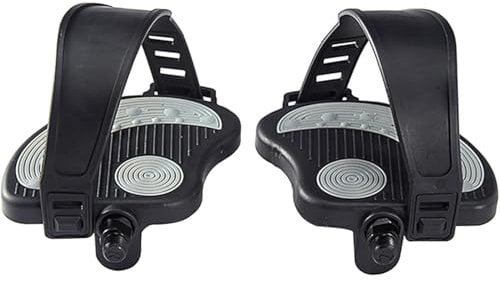 Pedales De Bicicleta Estática con Correa Ajustable, Superficie Antideslizante Resistente, Rosca 9/16, Repuesto para Bicicleta Estática, Bicicleta De Fitness De Interior, Bicicleta, Bicicleta Estática