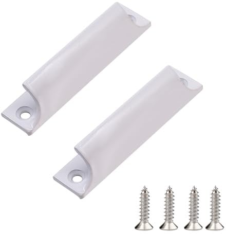 Lot de 2 poignées de porte de balcon d'extérieur en métal avec vis, poignée de porte coulissante, poignée de porte de terrasse, poignée de tiroir d'armoire, poignée de porte de cuisine pour fenêtres