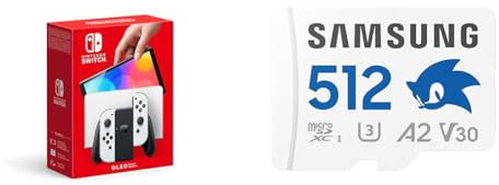 Nintendo Switch (OLED Model) - White + Sonic microSD Card