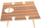 LOORGVEL Mesa de Picnic de Madera para Exteriores con Soporte para Vino para Camping y Jardín Mesa de Vino Portátil de Playa