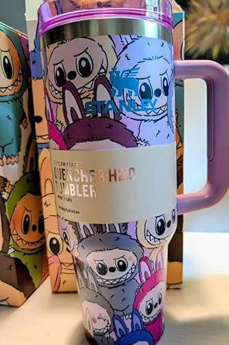 Quencher H2.O Tumbler Labubu Edition, 1.18L, Double Insulating Wall, with 6 Unique Patterns, The FLOWSTATE, Thermos (40 OZ)