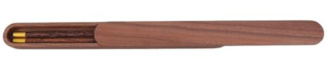 CLISPEED Caja de Almacenamiento de Cubiertos y Estuche para Palillos Chinos de Madera de Nogal Negro, Tamaño Grande, para Uso en Exteriores y Comidas al Aire Libre