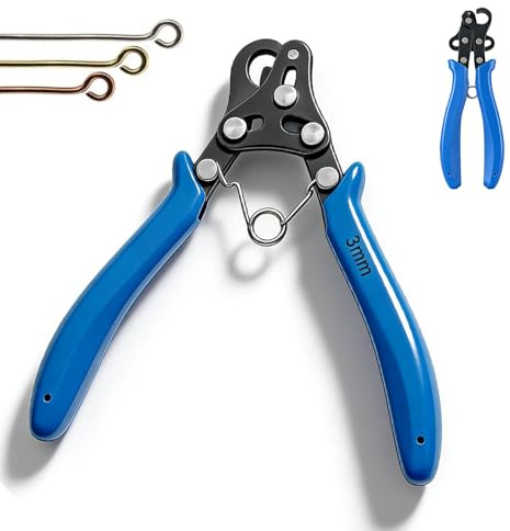 Schmuckzange, Looper Zange für Schmuckherstellung, One-Step Looper 3mm, Drahtrollzange zum Biegen & Wickeln, Rundzange, Mehrzweck Schmuckzange für Halsketten Armbänder Ohrringe & Reparaturen