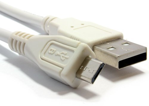 HQ Blindé USB 2,0 A vers Micro B Données et Chargement câble Blanc 5 m [5 mètre/5m]