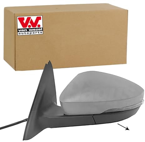 VAN WEZEL Außenspiegel 7624827 links, mit Memory | Kompatibel mit: SKODA OCTAVIA III, OCTAVIA III Combi