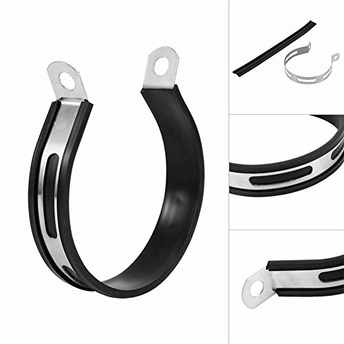 Keenso Motorrad Auspuff Schalldämpfer Halteung, 115mm Motorrad Halbkreis Auspuffschalldämpfer Rohrhalterung Auspuff Halterung