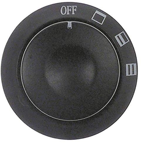 Bartscher Knebel für A151600, A151300 Achsabflachung unten ø 41mm schwarz für Achse 6x4,6mm Backofen